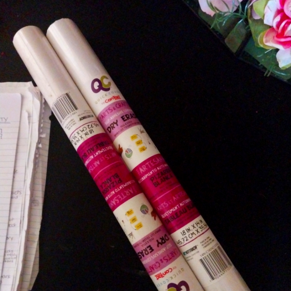 2 Rolls Quick Cover Dry Erase Adhasive Sheet